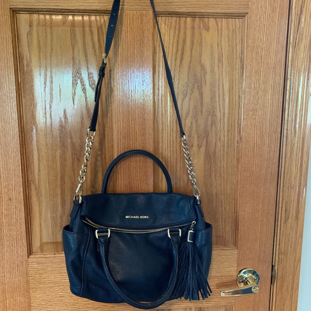 MK Satchel Navy Blue
